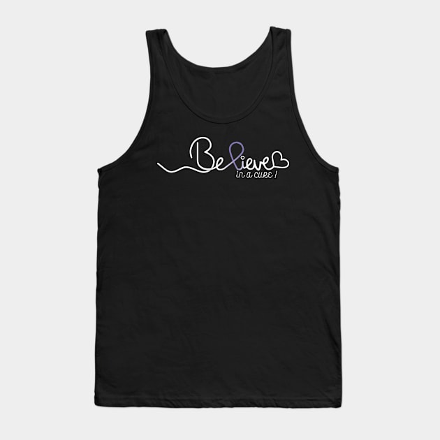 Believe- Hodgkins Lymphoma Cancer Gifts Hodgkins Lymphoma Cancer Tank Top by AwarenessClub